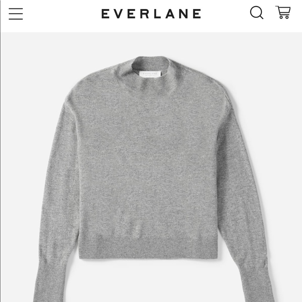 Everlane Cashmere Crop Mockneck Sweater